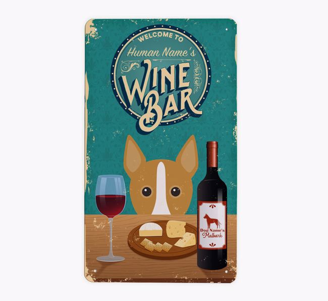 Wine Bar: Personalized {breedFullName} Metal Sign